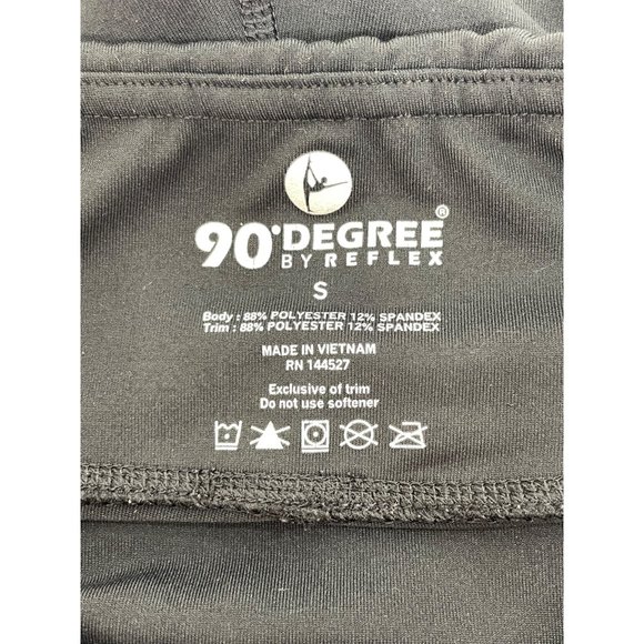 90 Degree by Reflex Yoga Pants Tights Crop S Black,  See-Through From Mid Thigh - Picture 8 of 17